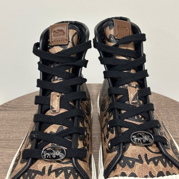 Coach x Guang Yu High Top Leather Sneakers - Picture 3 of 14